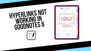 HELP MY HYPERLINKS DON'T WORK IN MY DIGITAL PLANNER // GOODNOTES