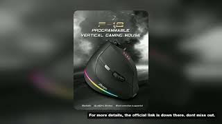 Jomaa RGB Backlit Wireless Vertical Mouse Control for Gamer 24000DPI Adjustable Programmable Buttons