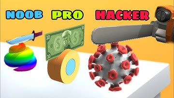 | ASMR Slicing | - noob VS pro VS hacker - WHO ARE YOU ❓