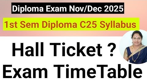Diploma Exam timetable|Hall Ticket|Diploma Practical Exam|How to check diploma exam time table