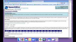 Speechwire Tournament Setup