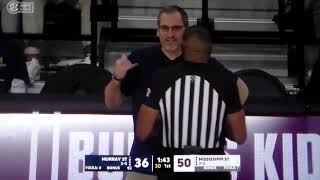 Technical foul on Murray State coach Steve Prohm after Mississippi State dunk