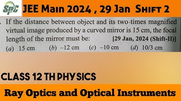 If the distance between object and its two times magnified virtual image produced by a curved mirro