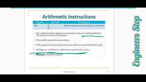 Arithmetic Instructions Of 8085 Microprocessor
