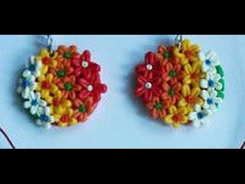 Серьги Радужные ромашки - YouTube