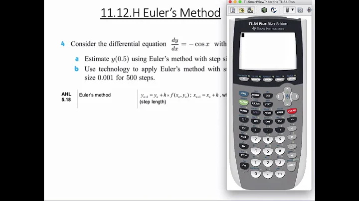 Euler's Method on the TI84