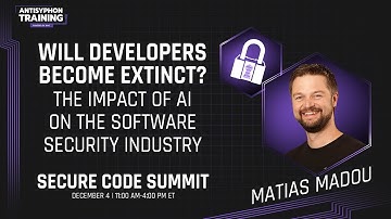 Will developers become extinct? The Impact of AI on the Software Security Industry | Matias Madou