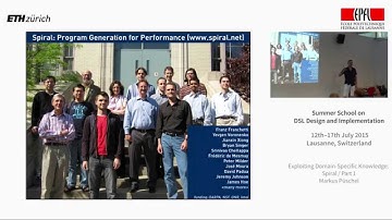 Markus Püschel - Exploiting Domain-Specific Knowledge: Spiral [1/2]