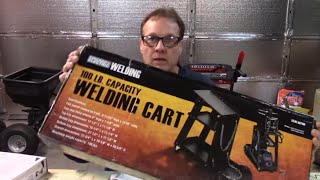 New Harbor Freight welding cart assembly and review