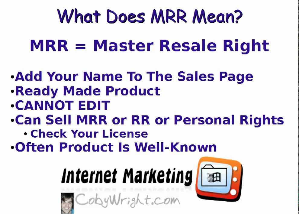 Marketing With Coby What Does MRR, PLR, & RR Mean? A Brief
