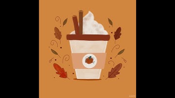 Procreate Time Lapse: Pumpkin Spice Latte Digital Art (Based on Tutorial by Teela Cunningham)