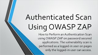 Authenticated Scan Using OWASP ZAP Form based authentication screenshot 3