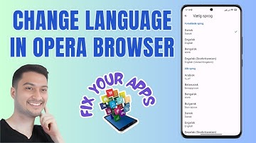 How to Change the Language in Opera Browser