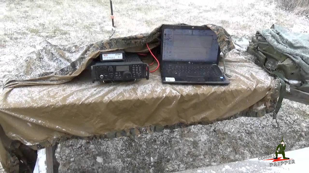 Icom AH-4 Antenna Tuner Field Deployment - YouTube