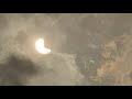 Partail Solar Eclipse | June 21, 2020 | Cloud&#39;s Face | Iridescent Clouds |