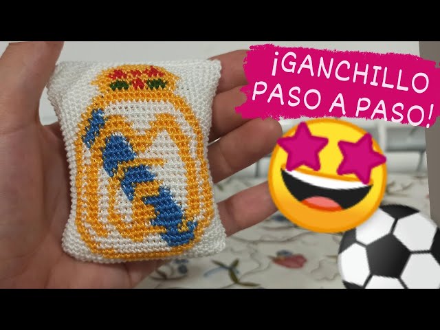 Patrón punto de cruz escudo fútbol Real Madrid