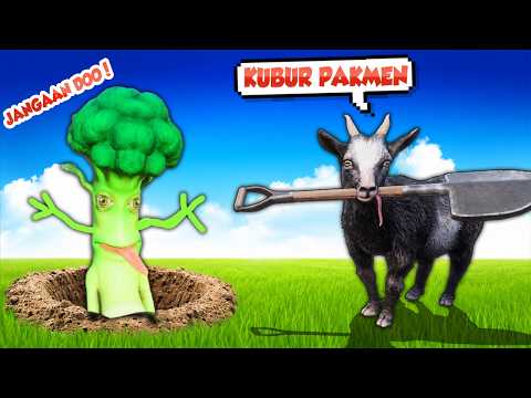 THIS WAR BETWEEN THE GOAT AND THE VEGETABLE PEOPLE IS INSANE !!! - Goat Simulator 3