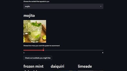 Cocktail Recommendation System With API - Streamlit