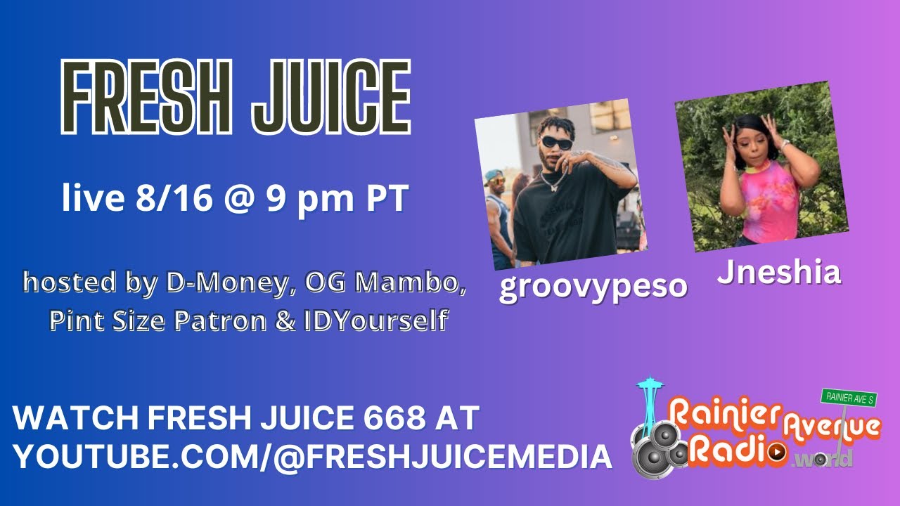 Fresh Juice 668 featuring emcee groovypeso & Houston artist/model