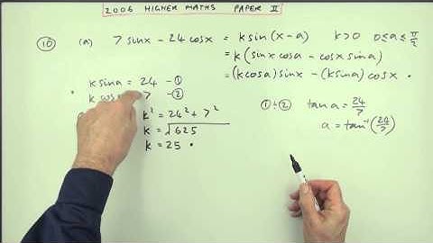 2006 SQA Higher Maths:  paper 2 no.10:  Wave Function