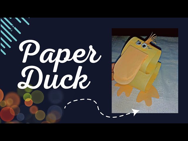 How To Make A Paper Duck, Moving Paper Toys, Paper Craft Easy, paper, Easy diy paper duck tutorial - Paper duck making ideas #PaperDuck #PaperToy  #SchoolCrafts, By Craft & Decorations