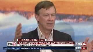 Former Colorado Gov. John Hickenlooper announces 2020 presidential campaign