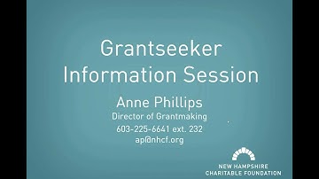 Grantseeker Information Session November 2017