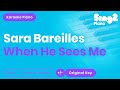 Sara Bareilles - When He Sees Me (Karaoke Piano)