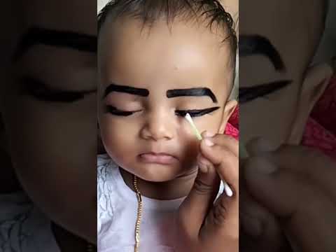 Cute Baby Makeup 😘❤️||ANJUZz Daily Vlogs #shorts#babymakeup#youtubeshorts#viral#challengevideos.