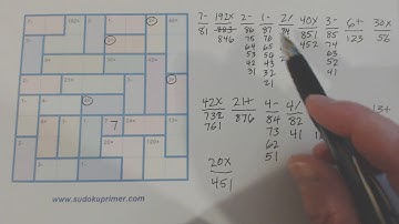 Sudoku Primer 120 - killer sudoku, a sudoku variant (Latin Square)