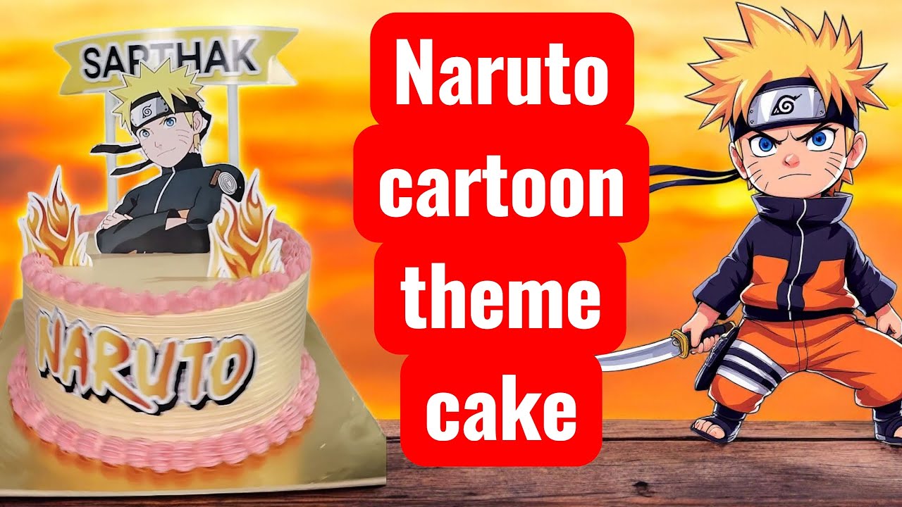 🔥Naruto Cake Masterpiece🔥! 🍥 The Ultimate Naruto Cartoon Theme Cake Tutorial