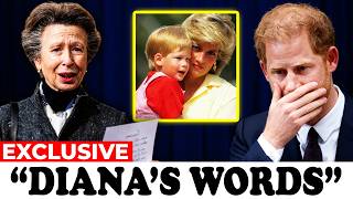 Princess Anne Reveals What Diana Told Harry Before Her Death