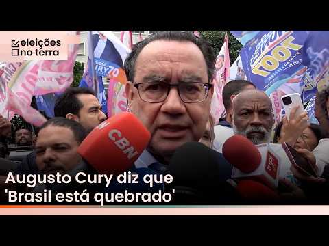 Augusto Cury says 'Brazil is broke' during campaign walk and proposes security integration