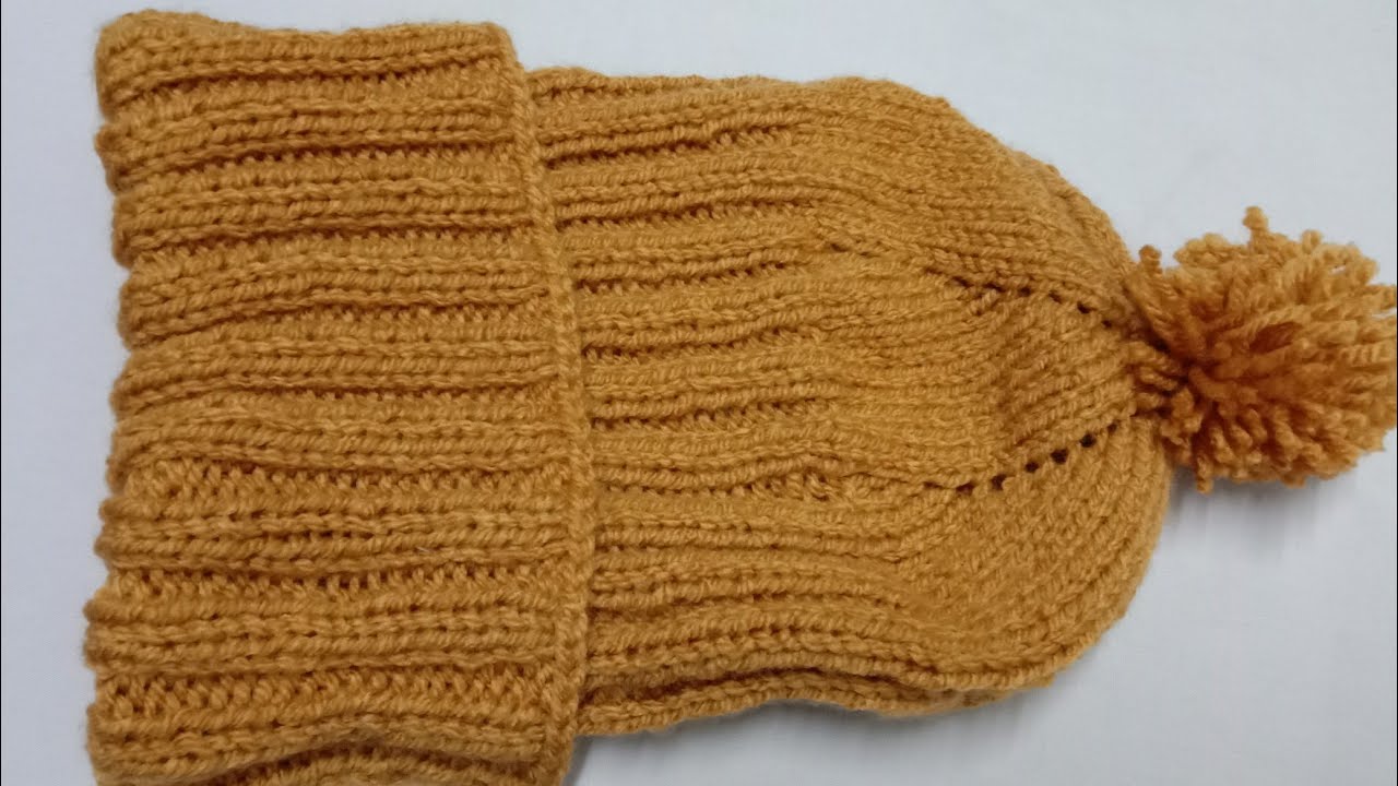 طريقة عمل ايس كاب،طاقيه تريكو بطريقه سهله وبسيطه للمبتدئين،🌺🌺🌺