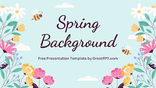 Free Spring Powerpoint Background | Google Slides Theme by GreatPPT