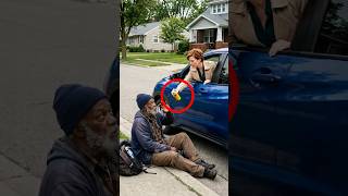 She Humiliated A Homeless Man, Then Bikers Taught Her A Lesson #shorts #kindness