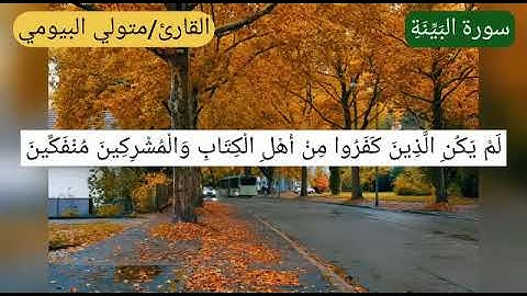 سورة البينة القارئ متولى البيومى