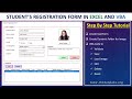 How to Create Registration Form With Image in Excel and VBA - Step By Step Tutorial