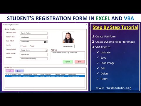 How to Create Registration Form With Image in Excel and VBA - Step By Step Tutorial