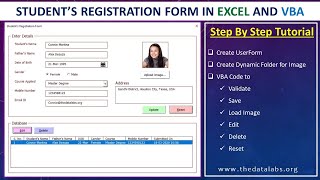 How to Create Registration Form With Image in Excel and VBA  Step By Step Tutorial