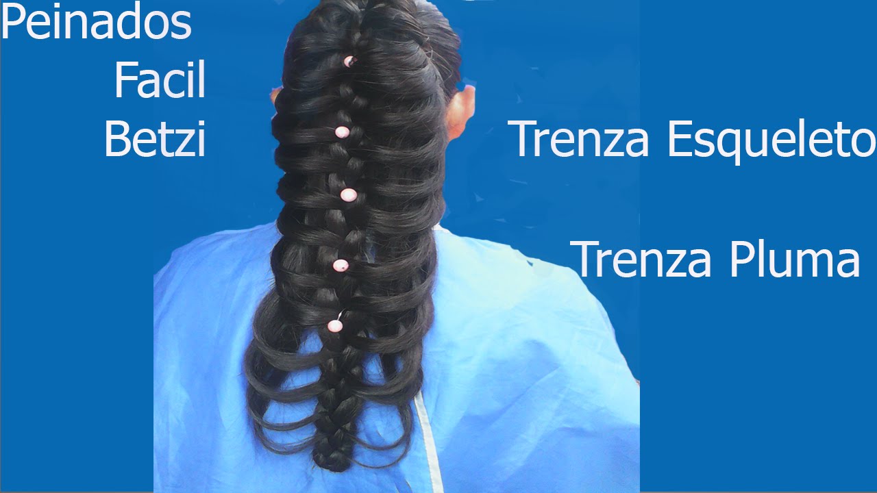 Peinado: Trenza Esqueleto o Pluma | Peinado Facil - YouTube