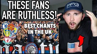 AMERICAN Reacts to Top 10 BEST British Football Chants! W/ Lyrics