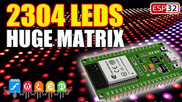 Make your own 48x48 Neopixel Matrix 2304 Leds by ESP32