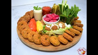 الفلافل?(الطعمية)على الطريقة السورية مع وصفة الصلصة الحدة/How to make vegan falafel in syrian style