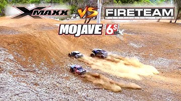 Traxxas X-maxx vs Arrma Fireteam and Mojave in a Hidden bike track!