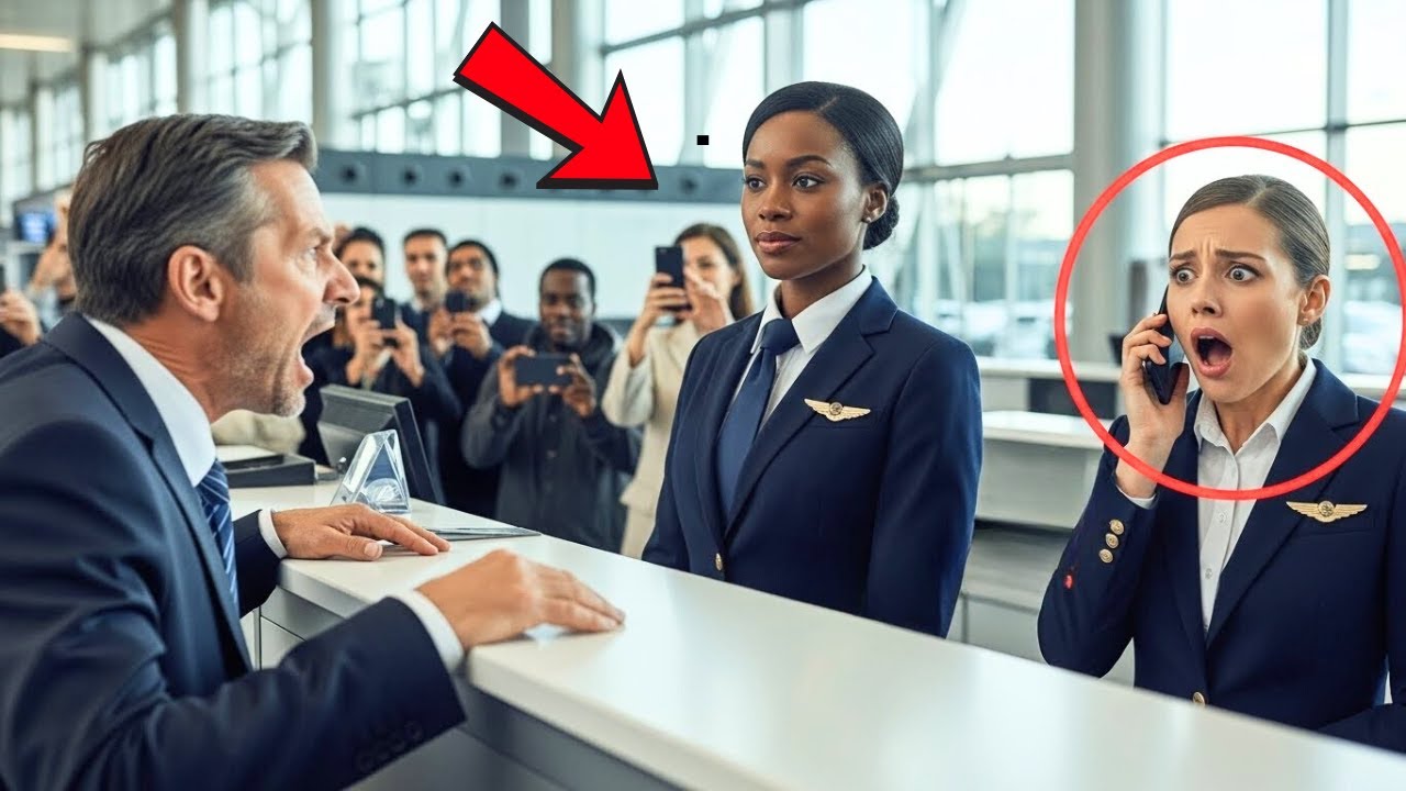 Pilote Noire Ignorée À L'enregistrement Jusqu'à Ce Que Le PDG L'appelle Par Son Nom Devant Tous Ici