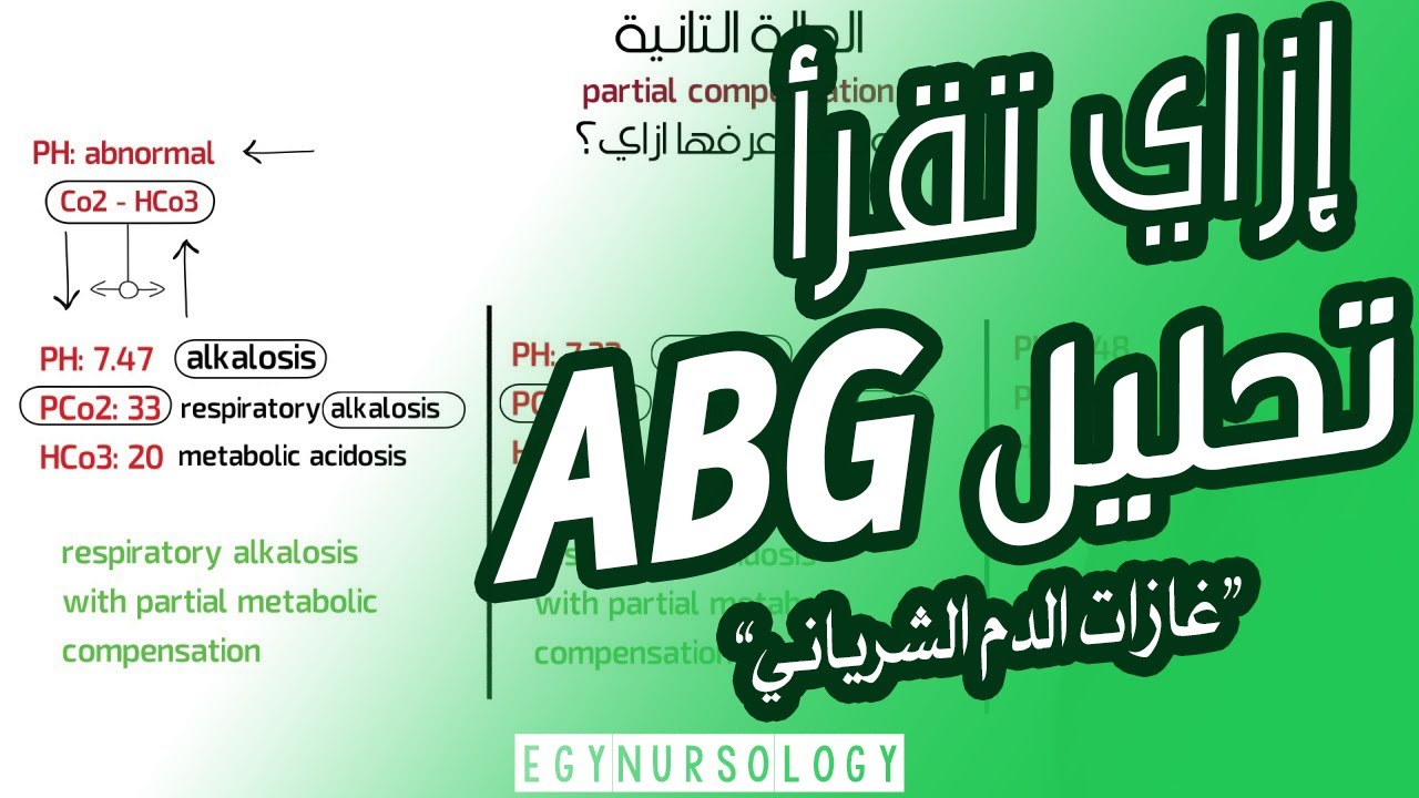 التحاليل الطبية | (1) ازاى تقرا تحليل (ABG) غازات الدم الشرياني بطريقة سهلة ؟ - EgyNursology