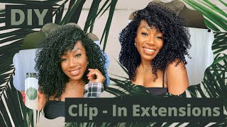 DIY Curly Hair Clip - ins | Type 4 Hair |