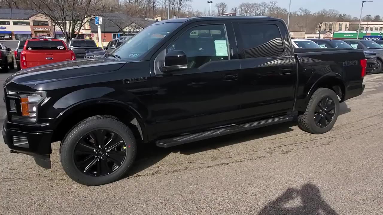 2020 Ford F150 Lariat Black out package walk around - YouTube