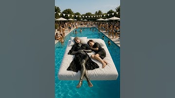 Crazy Robo and boy jumped into the sea. #eve #robot #funny #art #creative #イヴ #cyberpunk #android